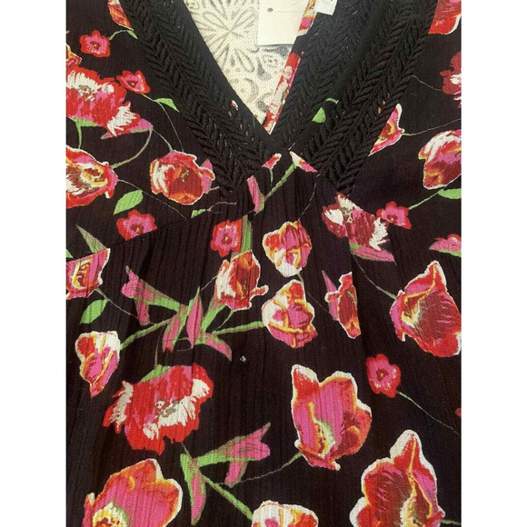 DR2 Floral Top Flutter Short Sleeve Women's XS NWT - Picture 9 of 9